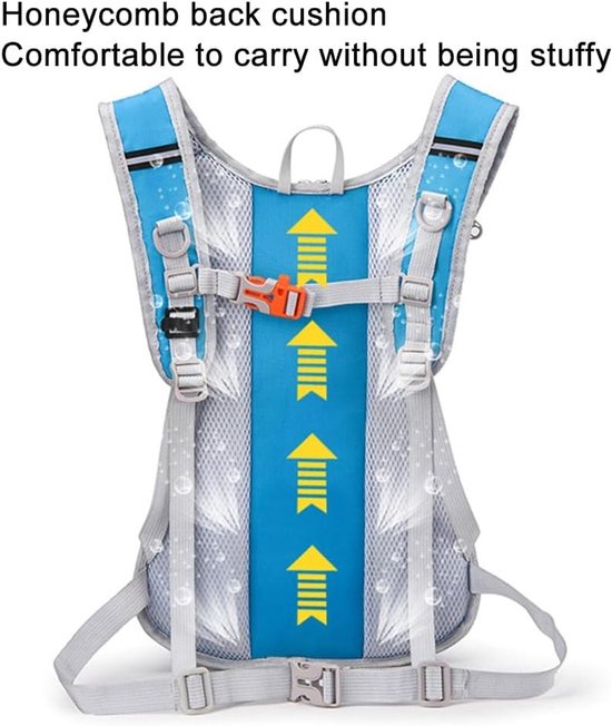 Backpack with 2L Water Bag - Running Vest - Adjustable Lightweight Cycling Backpack - Suitable for Hiking and Cycling（Red）