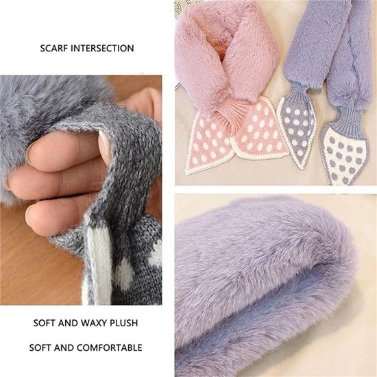 Warm scarf for autumn and winter - Soft and comfortable women's scarf with dotted pattern - Fashionable and versatile winter scarf for everyday use（White）