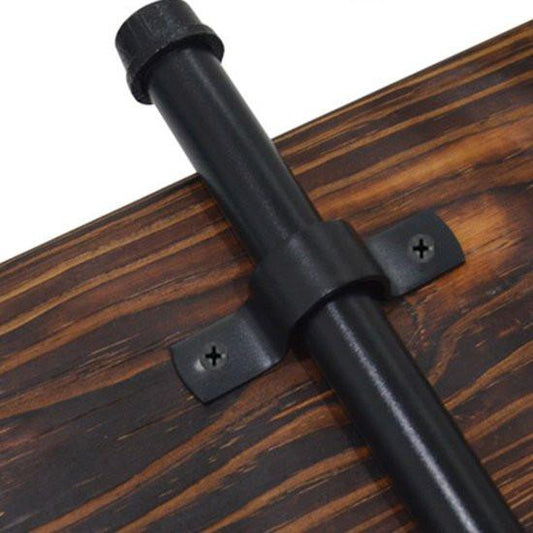 Black U-Clamp - Metal Pipe Clamp - Double Hole Pipe Clamp DIY - U-Shaped Bracket (6 Pcs) (1/2 Inch).