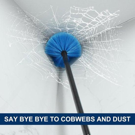 Dust brush head - 8" diameter blue screw head for spider web vacuum cleaners.