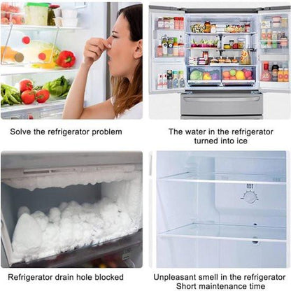 Refrigerator Drain Cleaner - For Cleaning the Refrigerator - Refrigerator Drain Hole, Cooling Tube, Drain Cleaner - Clogged Drain Cleaning Tool - Set of 8.