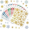 Christmas snowflake stickers - sand glitter party decorations - gift card and handbag DIY - winter snowflake stickers - 12 pieces