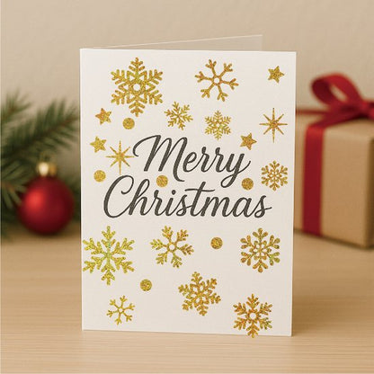 Christmas snowflake stickers - sand glitter party decorations - gift card and handbag DIY - winter snowflake stickers - 12 pieces