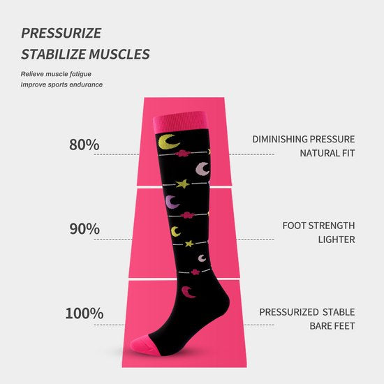 7 pairs of sports compression socks for cycling, running, compression stockings, nursing tights and fitness compression stockings (L/XL)