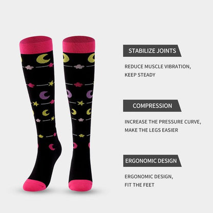 7 pairs of sports compression socks for cycling, running, compression stockings, nursing tights and fitness compression stockings (L/XL)