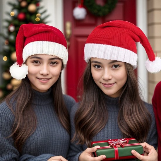 2 Santa Claus Hats - Hats - Christmas Hats - Christmas Costumes - Santa Claus Hats - Santa Claus Hats for Adults