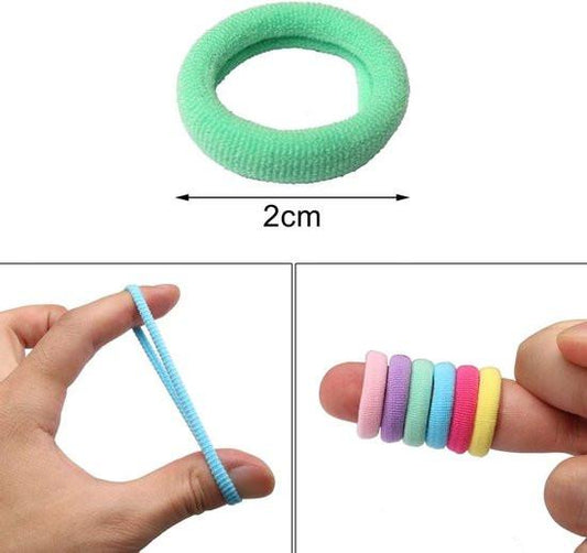 50-pack baby hair ties - multiple colors available - elastic mini hair ties - ponytail headbands - hair accessories for girls and children.