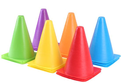 18 pieces of training equipment for outdoor sports - obstacle course for soccer training - cone markers for soccer training.