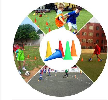 18 pieces of training equipment for outdoor sports - obstacle course for soccer training - cone markers for soccer training.