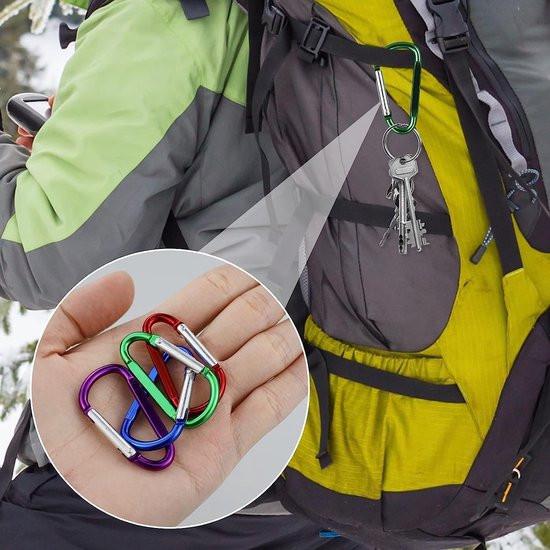 10-Pack Carabiners - D-Ring Clamps - Durable Keychains - Camping Accessories - Suitable for Outdoor Fishing - Hiking - Backpacks.