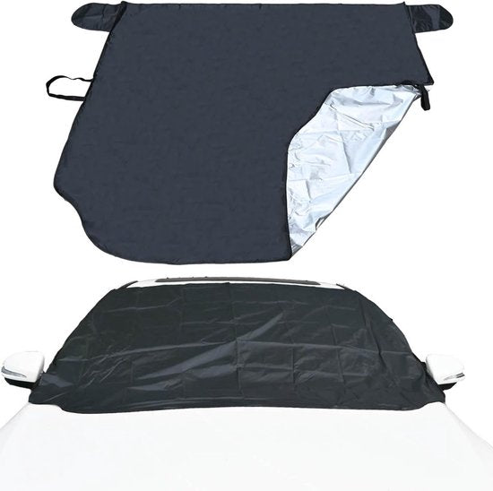 Windshield Cover - 147*90cm Winter Car Windshield Cover - Antifreeze Window Snow Cover - Car Anti-Ice and Antifreeze Snow - Black Hover Image