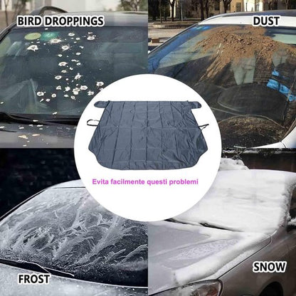 Windshield Cover - 147*90cm Winter Car Windshield Cover - Antifreeze Window Snow Cover - Car Anti-Ice and Antifreeze Snow - Black