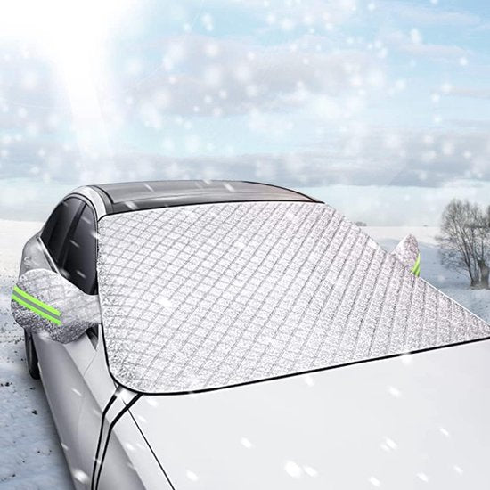 Car Sunshade for Windshield - Car Sun Visor - Winter Cover, Anti-Ice, Dustproof, UV Protection, Snowproof - Suitable for Most Car Models - 197*125cm Hover Image