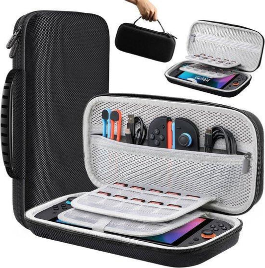 Storage Box - Travel Bag - Game Console Storage Box - Protective Portable Hard Case - Black.
