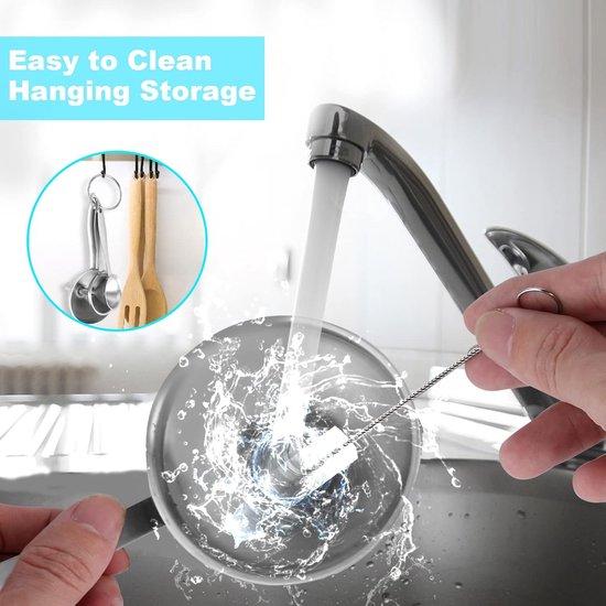 Stainless Steel Funnel Set - Set of 3 - Kitchen Funnels - Various Sizes - Funnels with Long Handles - With 2 Cleaning Brushes - Diameter: 7.5cm/5.5cm/4.5cm - Suitable for kitchen bottles, thermoses, small spice powders and k
