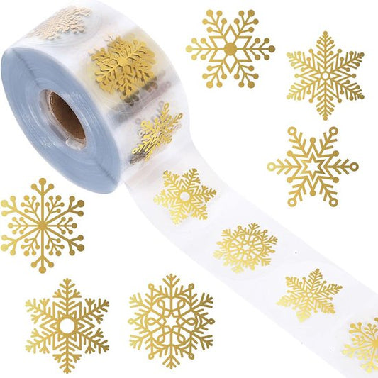 Stickers - 500 sheets - Christmas stickers - Christmas card stickers - Roll of Christmas stickers - Suitable for envelopes, gift boxes, cards, photo albums, crafts, Christmas decorations, etc.