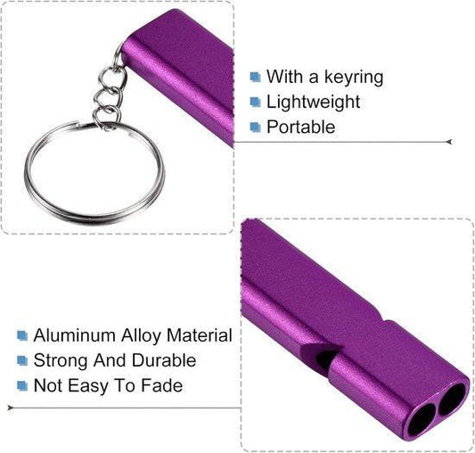 Emergency Whistles - Set of 2 - Emergency Whistles - Whistles - Safety Whistles for Survival - With Key Ring - Suitable for Camping, Hiking and Boating.