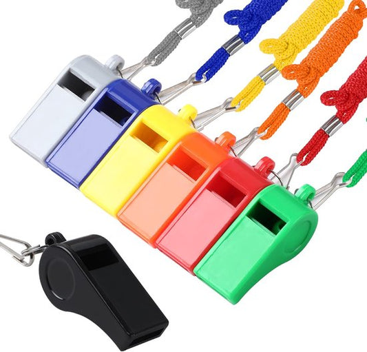 Whistles - 7 items - Emergency whistles - Coaches who whistle with ropes - Sports whistles - Loud and clear whistles for referees - Emergencies in training halls.