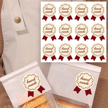 Stickers - 120 sheets - Baking stickers - Adhesive stickers for closing packaging of cakes and desserts - Decorative self-adhesive labels