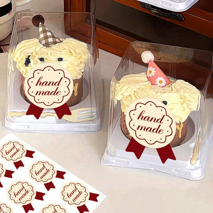 Stickers - 120 sheets - Baking stickers - Adhesive stickers for closing packaging of cakes and desserts - Decorative self-adhesive labels