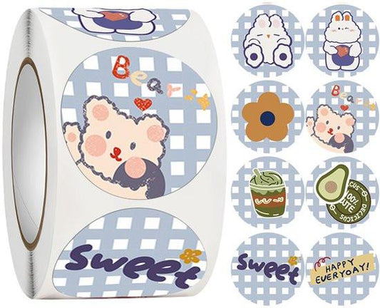 Stickers - 500 sheets - Sealing stickers - Packaging decoration - DIY diaries/notebooks - Diary labels.