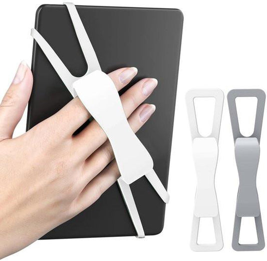 2-Pack Hand Rests for E-Readers & Tablets - Non-Slip & Comfortable to Hold - Suitable for 4.7-8 Inch Screens - White + Gray.