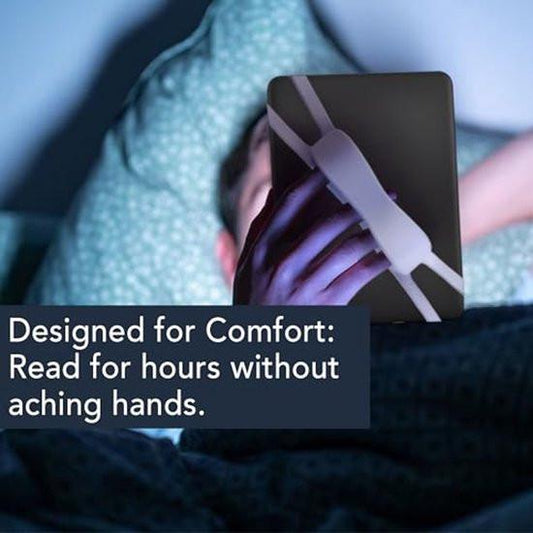 2-Pack Hand Rests for E-Readers & Tablets - Non-Slip & Comfortable to Hold - Suitable for 4.7-8 Inch Screens - White + Gray.