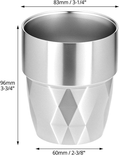 Cups - 4-piece set - Stainless steel cups - Double-walled water cups made of 304 stainless steel - beer cups - coffee cups
