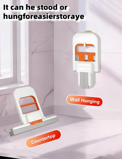 Mini Mop - with 3 replaceable sponges - portable cleaning sponge - can be used wet and dry - handle with squeeze function for one-handed operation - can be used for cleaning bathrooms, kitchens, tiles, etc.