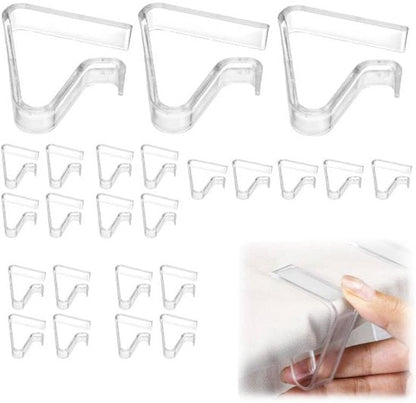 Tablecloth Clips - Pack of 24 - Transparent Tablecloth Clips - Windproof Tablecloth Clips - Suitable for Weddings and Parties
