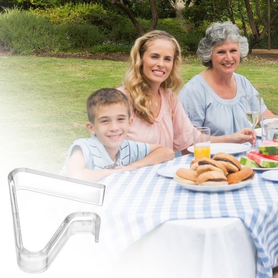 Tablecloth Clips - Pack of 24 - Transparent Tablecloth Clips - Windproof Tablecloth Clips - Suitable for Weddings and Parties