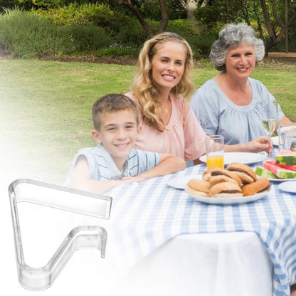 Tablecloth Clips - Pack of 24 - Transparent Tablecloth Clips - Windproof Tablecloth Clips - Suitable for Weddings and Parties