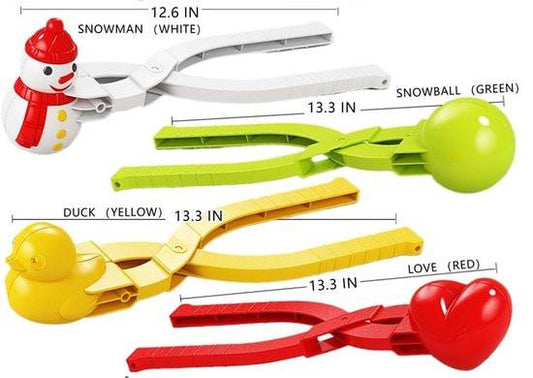 Snowball Maker for Kids | 4 Pieces - Ball/Heart/Duck/Snowman - Safe PP Material | Random Color.
