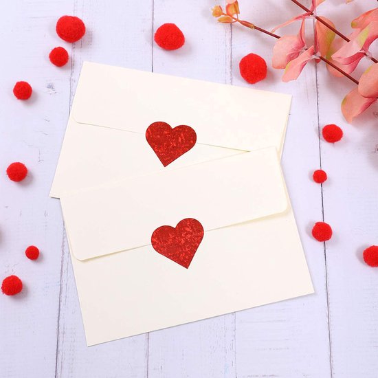 500 Heart Stickers – Valentine's Day Decoration – Heart-shaped Wall Stickers – Sticker Accessories for Birthdays, Parties and Special Occasions