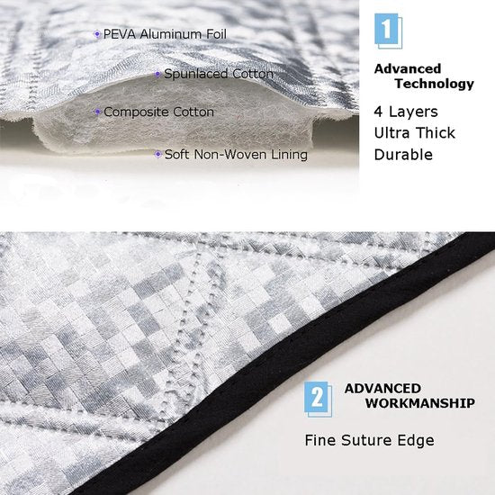 Car Windshield Cover - Thickened protective cover for the windshield - protects against snow, ice, frost, sun, UV rays, dust and water - ideal for SUVs - suitable for all seasons. Main Image