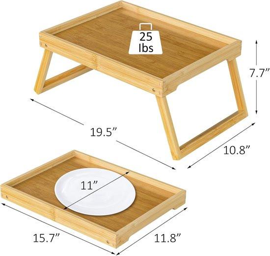 Folding table - Camping table - Portable folding table - Can be used as a dining table, TV table, laptop table, snack table, sofa table or work table - Natural wood color.