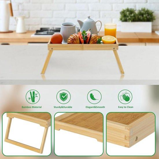 Folding table - Camping table - Portable folding table - Can be used as a dining table, TV table, laptop table, snack table, sofa table or work table - Natural wood color.