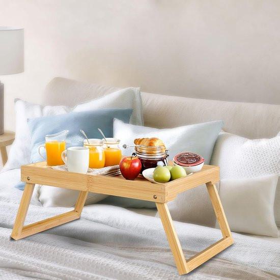 Folding table - Camping table - Portable folding table - Can be used as a dining table, TV table, laptop table, snack table, sofa table or work table - Natural wood color.