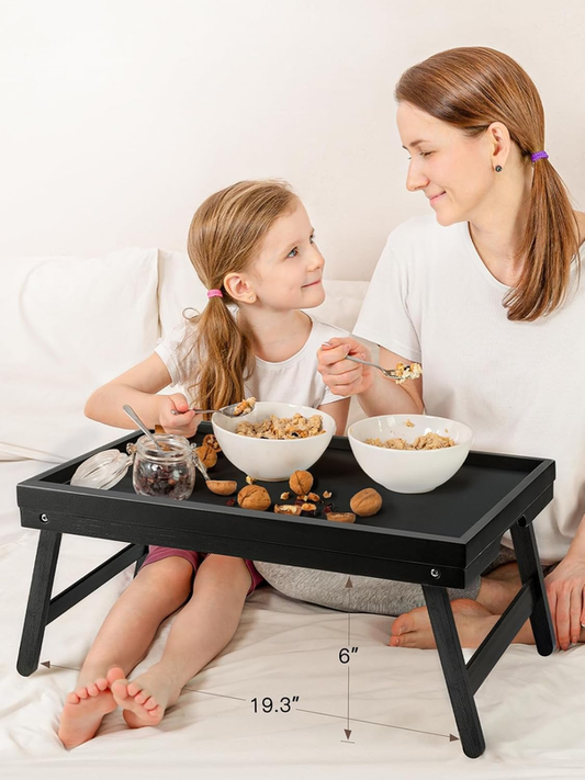Folding table - Camping table - Portable folding table - Can be used as a dining table, TV table, laptop table, snack table, sofa table or work table - Black.