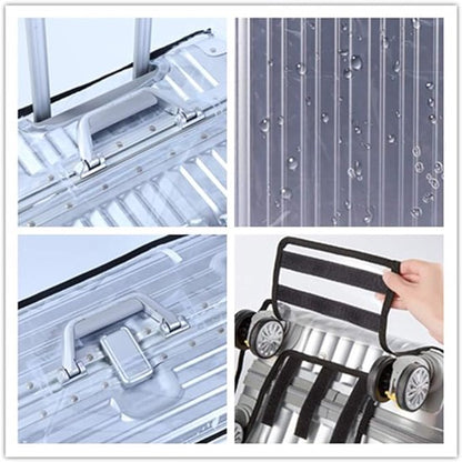 Luggage Cover - Transparent PVC Material - Waterproof and Scratch Resistant - Semi-transparent Luggage Cover - Suitable for Business Travel and Daily Use - 22
