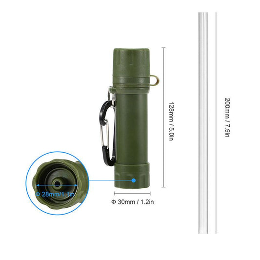 Water Stream Filter â Essential Camping Gear â 1200L Capacity â Extended Straw â For Hiking & Emergency Situations.