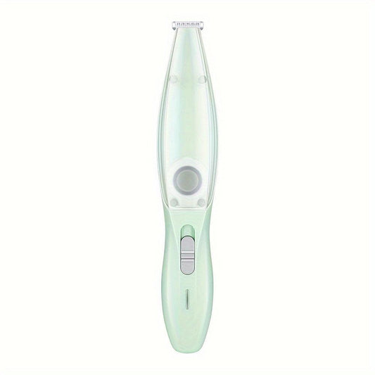 Small Animal Hair Trimmer-Hair Suction Cup-Rechargeable-Quiet-Green-1st.