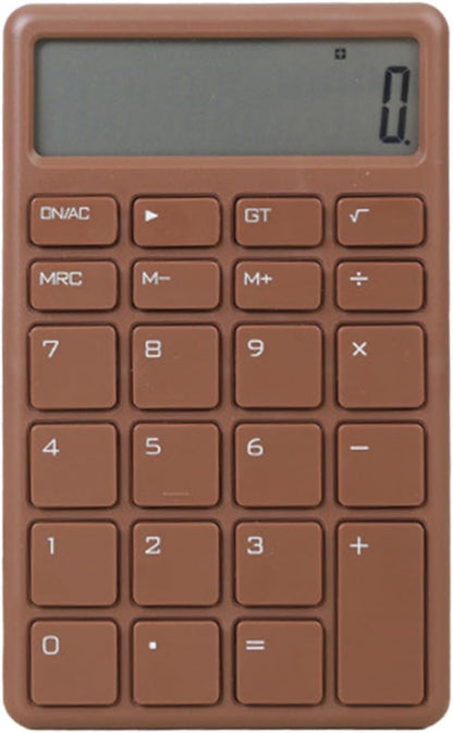 Calculator - with LCD display - Portable - Silent - Brown - 1 pack.