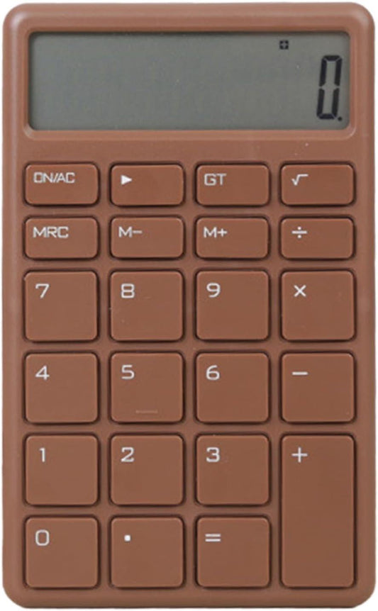 Calculator - with LCD display - Portable - Silent - Brown - 1 pack.
