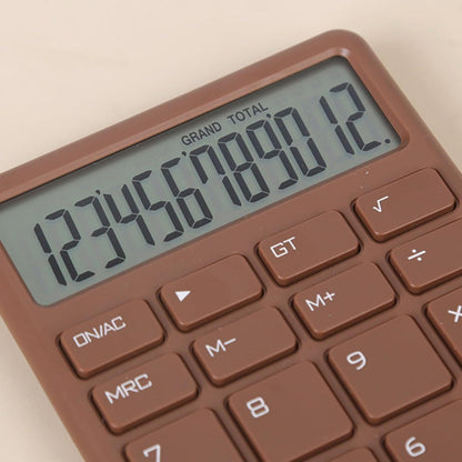 Calculator - with LCD display - Portable - Silent - Brown - 1 pack.
