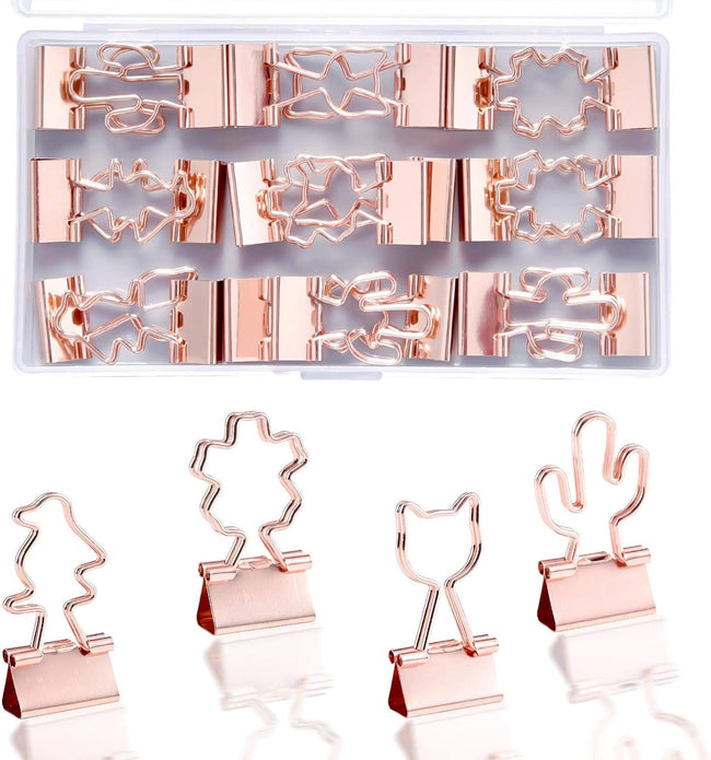Ring binder - Suitable for office and school - Multifunctional - Rose gold - 24 pieces Hover Image