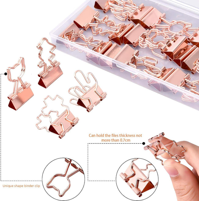 Ring binder - Suitable for office and school - Multifunctional - Rose gold - 24 pieces Main Image