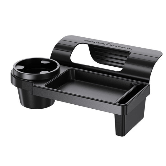 Car Key Box - Door and Window Pocket Accessory Organizer - with Cup Holder - Car Window Organizer - Key and Phone Organizer - Black