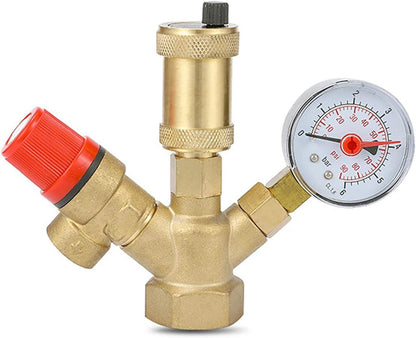 Water pressure regulator DN25 Pressure regulator Brass boiler valve set.