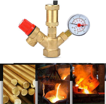 Water pressure regulator DN25 Pressure regulator Brass boiler valve set.